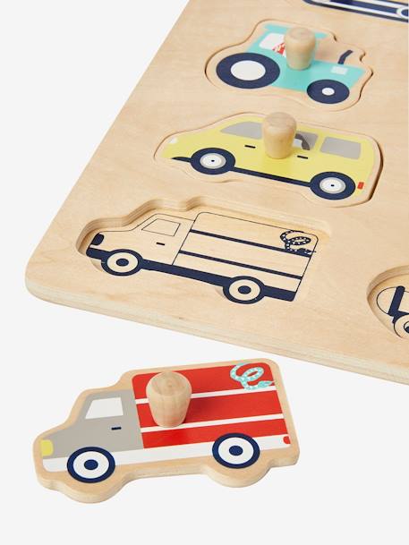 Puzzle com veículos em madeira FSC® multicolor 