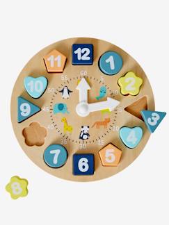 O presente ideal-Brinquedos-Jogos educativos- Ler, escrever, contar e ver as horas-Relógio de aprendizagem em madeira FSC®