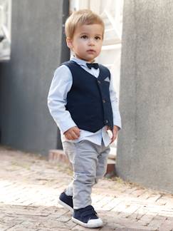 Leve 3, Pague 2-Bebé 0-36 meses-Conjuntos-Conjunto de cerimónia: colete + camisa + laço papillon + calças, para menino