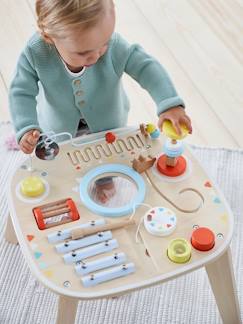 Brinquedos para o desenvolvimento do bebé-Brinquedos-Primeira idade-Música-Mesa de atividades e de desenvolvimento musical em madeira FSC®