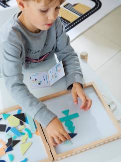 Primeiras manipulações do bebé-Brinquedos-Jogos educativos-Formas, cores e associações-Caixa com formas geométricas e magnéticas
