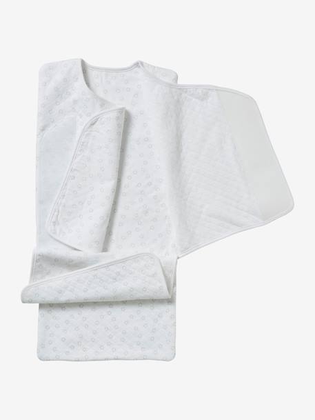 Cobertor para swaddling, tamanho 2 da Verbaudet BRANCO CLARO ESTAMPADO 