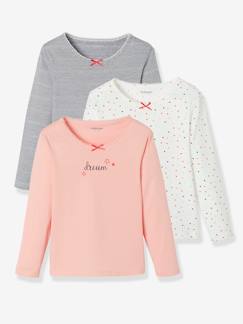 Menina 2-14 anos-Roupa interior-Camisolas interiores-Lote de 3 camisolas de mangas compridas, para menina, Dream