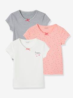 Menina 2-14 anos-Roupa interior-Camisolas interiores-Lote de 3 camisolas de mangas curtas, para menina, Dream