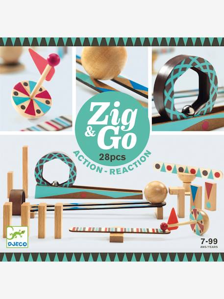 Zig & Go conjunto de 28 peças da DJECO castanho 