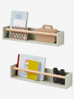 Linhas de Mobiliário-Quarto e Arrumação-Arrumação-Prateleiras de parede-Lote de 2 prateleiras para livros