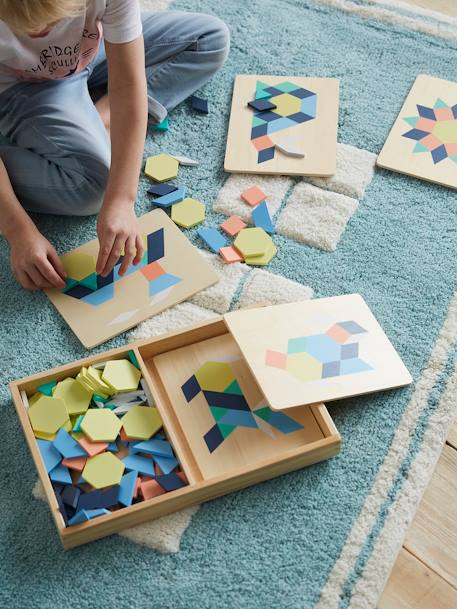Tangram Montessori em madeira multicolor 