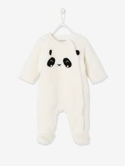 Panda-Bebé 0-36 meses-Pijamas, babygrows-Macacão "panda" em imitação pelo, para bebé menino