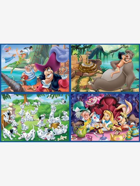 Lote de 4 puzzles progressivos, de 50 a 150 peças, Multi 4 Clássicos Disney®, da EDUCA BRANCO ESCURO LISO COM MOTIVO 