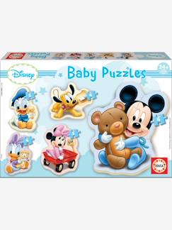-Lote de 5 puzzles progressivos, de 3 a 5 peças, Disney® Mickey, da EDUCA