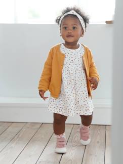 Bebé 0-36 meses-Conjunto de 3 peças, vestido + casaco + fita para o cabelo, para bebé menina