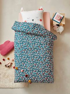 Têxtil-lar e Decoração-Conjunto capa de edredon + fronha de almofada para criança, tema Chat Waou
