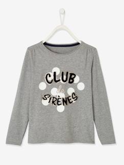 -Camisola "club des sirènes" com detalhes fantasia e mangas compridas, para menina