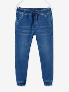 Cores de Primavera-Menino 2-14 anos-Jeans-Calças em moletão efeito ganga, fáceis de vestir, para menino