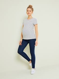Roupa grávida-Treggings efeito jeans, sem costuras, para grávida