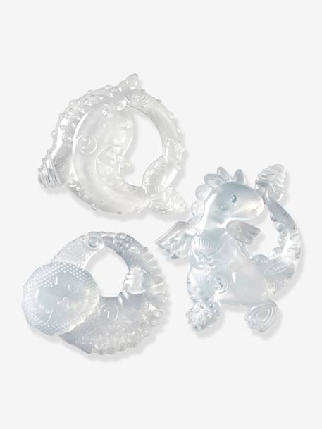 Conjunto de 3 anéis de dentição, Cristal da INFANTINO branco 