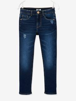 100% Morfológico-Menina 2-14 anos-Jeans -Jeans slim morfológicos "waterless", medida das ancas ESTREITA, para menina