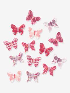 Lote de 14 decorações com borboletas, para quarto de menina