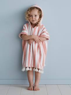 Especial bebé-Têxtil-lar e Decoração-Roupa de banho-Poncho às riscas, personalizável, para bebé