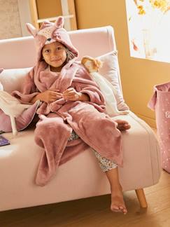Menina 2-14 anos-Pijamas-Manta com mangas e capuz, Animal