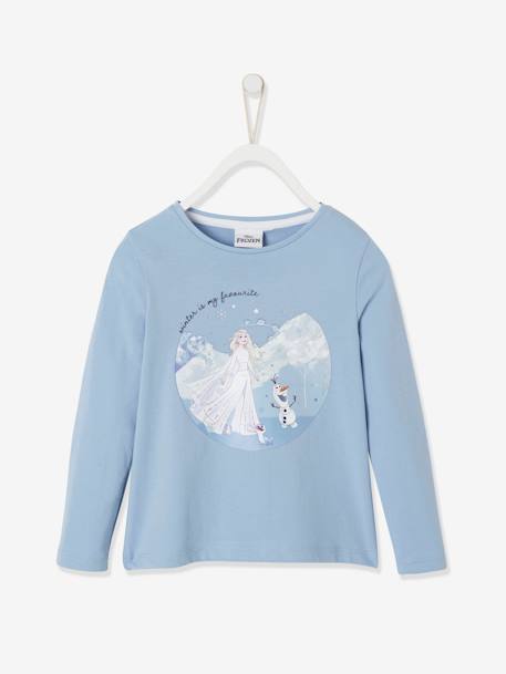 Camisola de mangas compridas Frozen da Disney®, para criança AZUL MEDIO LISO COM MOTIVO 