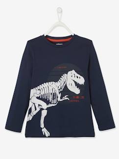 Camisola esqueleto de T-rex, para menino