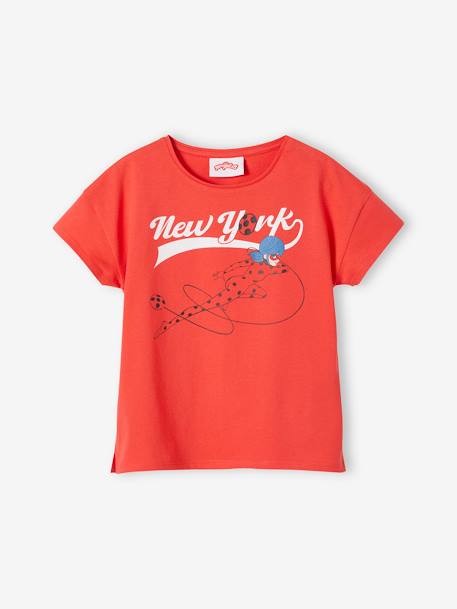 T-shirt Miraculous®, de mangas curtas, para criança VERMELHO VIVO LISO COM MOTIVO 