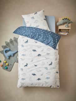 Têxtil-lar e Decoração-Roupa de cama criança-Conjunto capa de edredon + fronha de almofada para criança, Hello Dinos, Oeko-Tex®