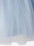 Vestido de cerimónia em cetim e tule, para menina AZUL ESCURO LISO+VERDE MEDIO LISO+Bege-rosado+Branco+AZUL CLARO LISO 