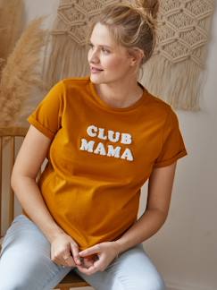 -T-shirt com mensagem, personalizável, em algodão bio, especial gravidez e amamentação