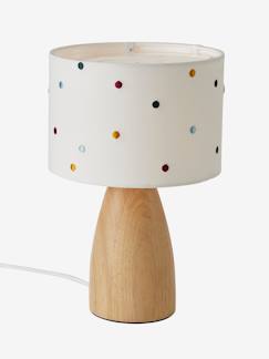 Candeeiro de mesa com bolas bordadas