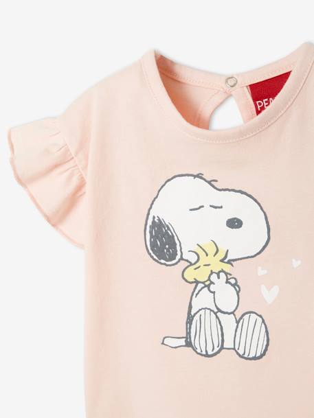 T-shirt Snoopy Peanuts®, para bebé ROSA MEDIO LISO COM MOTIVO 
