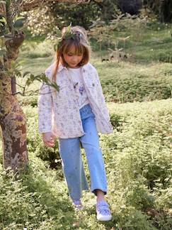 Menina 2-14 anos-Casacos, blusões-Casacos-Casaco acolchoado em gaze de algodão, enchimento em poliéster reciclado, para menina
