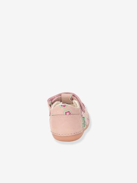 Sandálias em pele, para bebé, Sushy Originel Softers da KICKERS® ROSA CLARO ESTAMPADO 