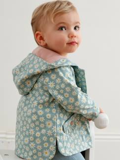 Tendência Doce Provença-Bebé 0-36 meses-Blusões, ninhos-Impermeável com capuz, para bebé menina