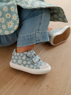 Calçado-Calçado menina (23-38)-Sapatilhas-Sapatilhas com barras autoaderentes, em tecido, para bebé menina