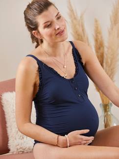 Roupa grávida-Fatos de banho-Fato de banho com folho, especial gravidez e amamentação