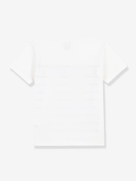 T-shirt de mangas curtas, em algodão, Petit Bateau AZUL CLARO AS RISCAS 