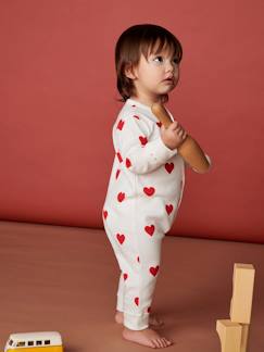 Bebé 0-36 meses-Pijama corações para bebé, em algodão biológico, da Petit Bateau
