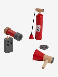 Ecorresponsáveis-Brinquedos- Jogos de imitação- Disfarces-Conjunto de bombeiro, em madeira certificada