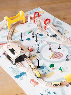 FSC - Forest Stewardship Council-Brinquedos-Jogos de imaginação-Jogos de construção-Pista de comboio com 66 peças
