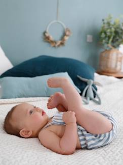 Macacões e Jardineiras-Bebé 0-36 meses-Calças, jeans-Macacão curto, para bebé recém-nascido