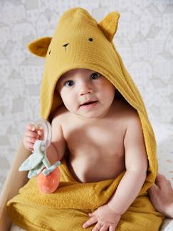 Bebé 0-36 meses-Capas, roupões de banho-Capa de banho + luva em gaze de algodão bio*