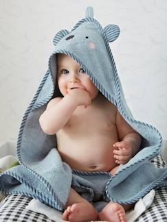 Bebé 0-36 meses-Capa de banho para bebé com capuz com bordado animais