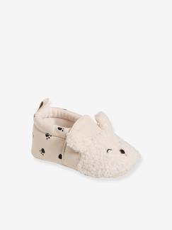 Calçado-Calçado bebé (16-26)-Sapatinhos, pantufas -Sapatinhos ursinho, em tecido, para bebé