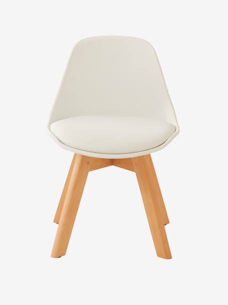 Cadeira Escandinava Montessori, especial infantário Branco claro liso 