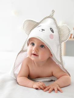 Têxtil-lar e Decoração-Capa de banho para bebé com capuz com bordado animais