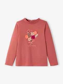 Menina 2-14 anos-T-shirts-Camisola com motivo fantasia e folhos, para menina