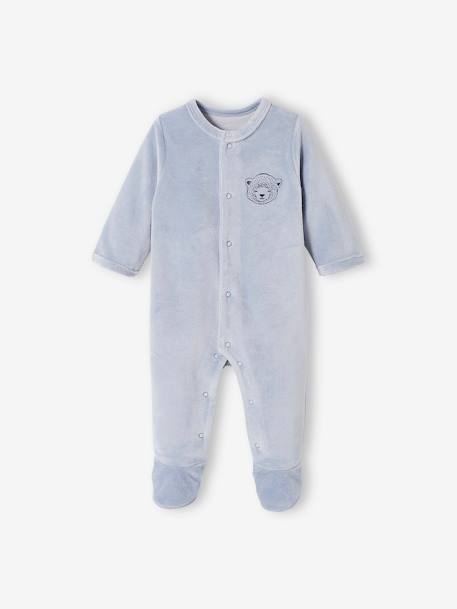 Lote de 2 pijamas 'ursos', em veludo, para bebé menino AZUL MEDIO BICOLOR/MULTICOLOR 