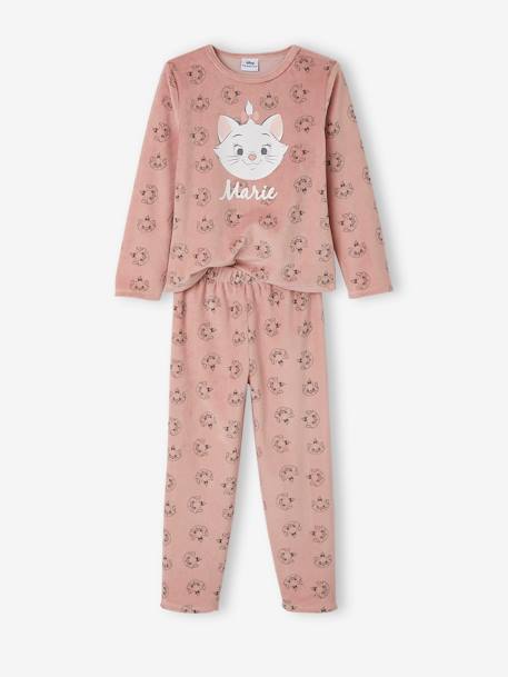 Pijama Marie dos Aristogatos da Disney®, em veludo, para criança ROSA CLARO ESTAMPADO 